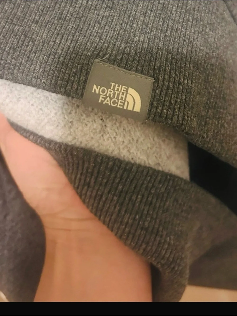 The North Face Men's Zurich Pullover Hoodie in Charcoal Gray with Red Logo
